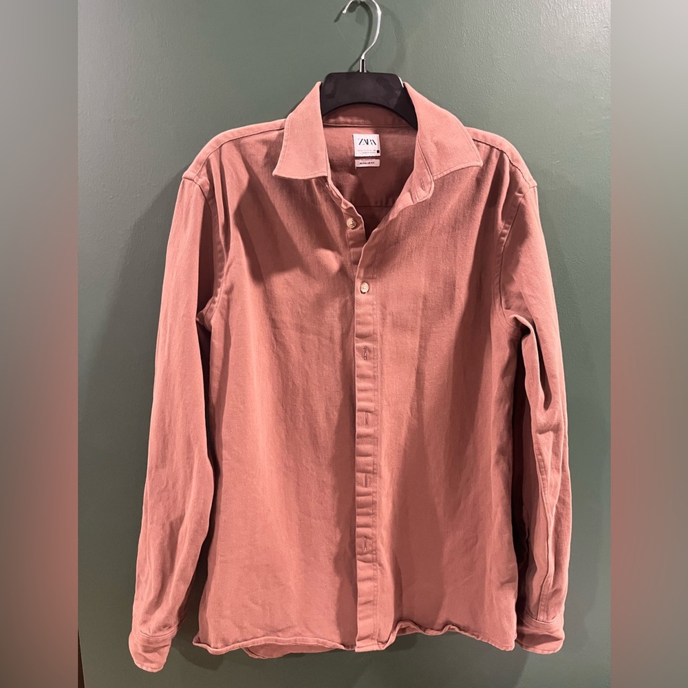 Zara Dusty Rose Long Sleeve Shirt